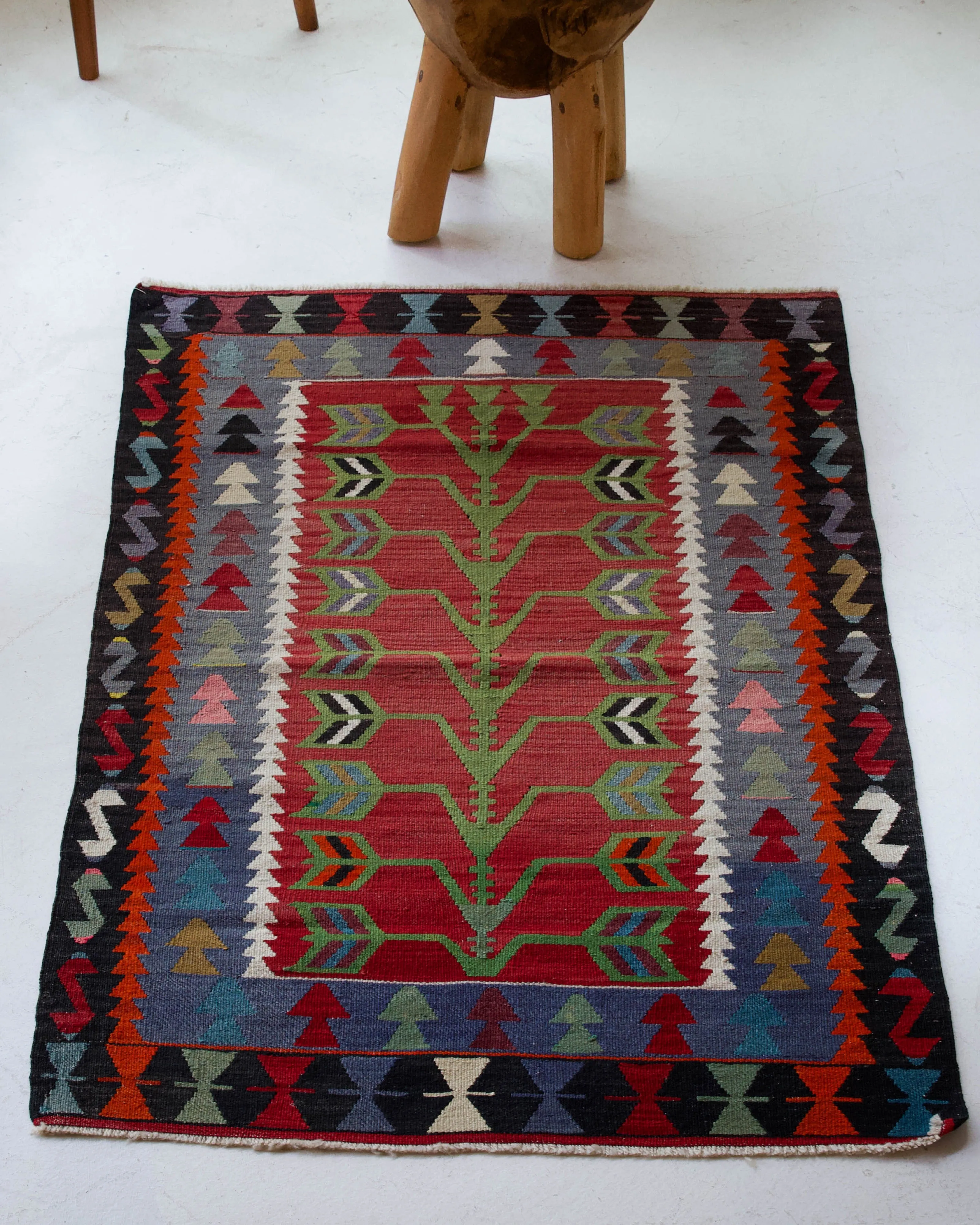 Vintage Oushak Kilim Rug 3'x5'
