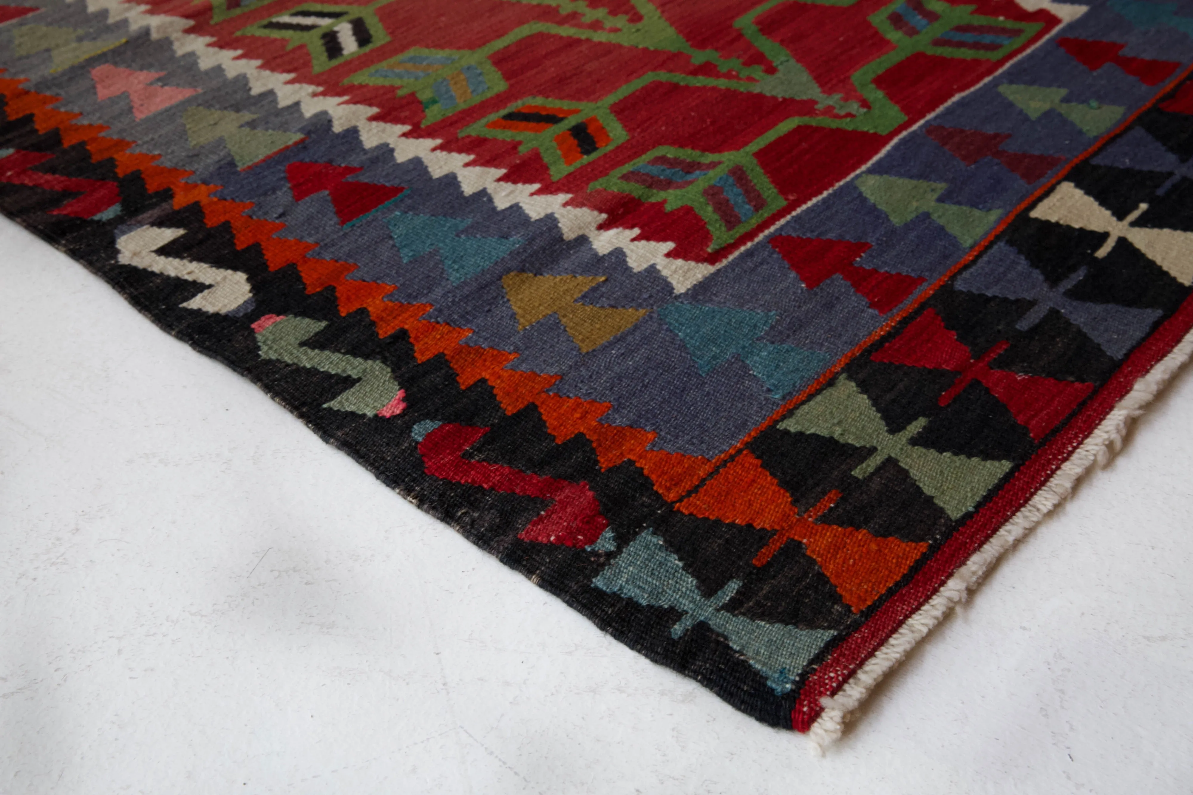 Vintage Oushak Kilim Rug 3'x5'