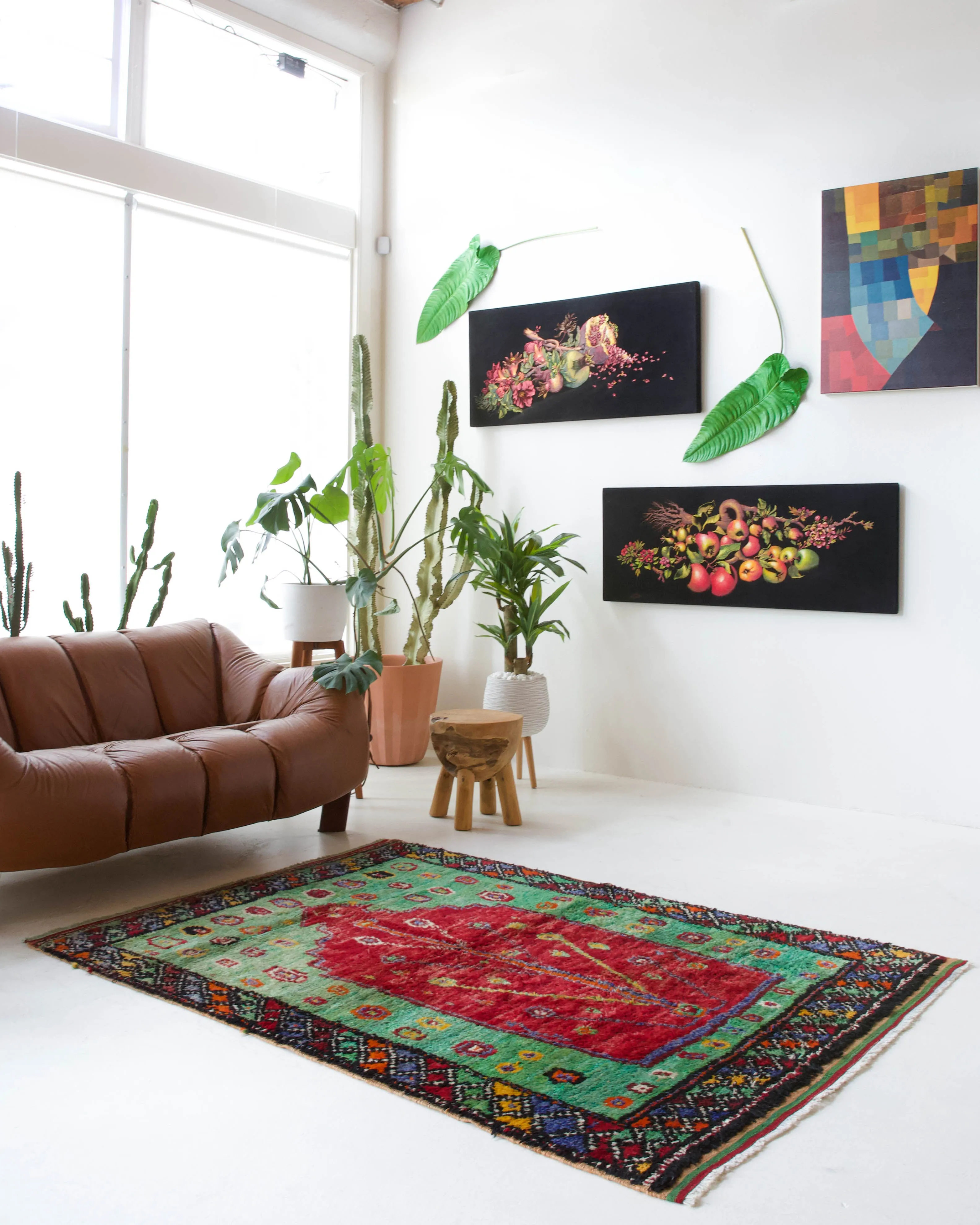 Vintage Oushak Rug 4'10"x6'8""