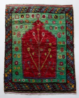 Vintage Oushak Rug 4'10"x6'8""