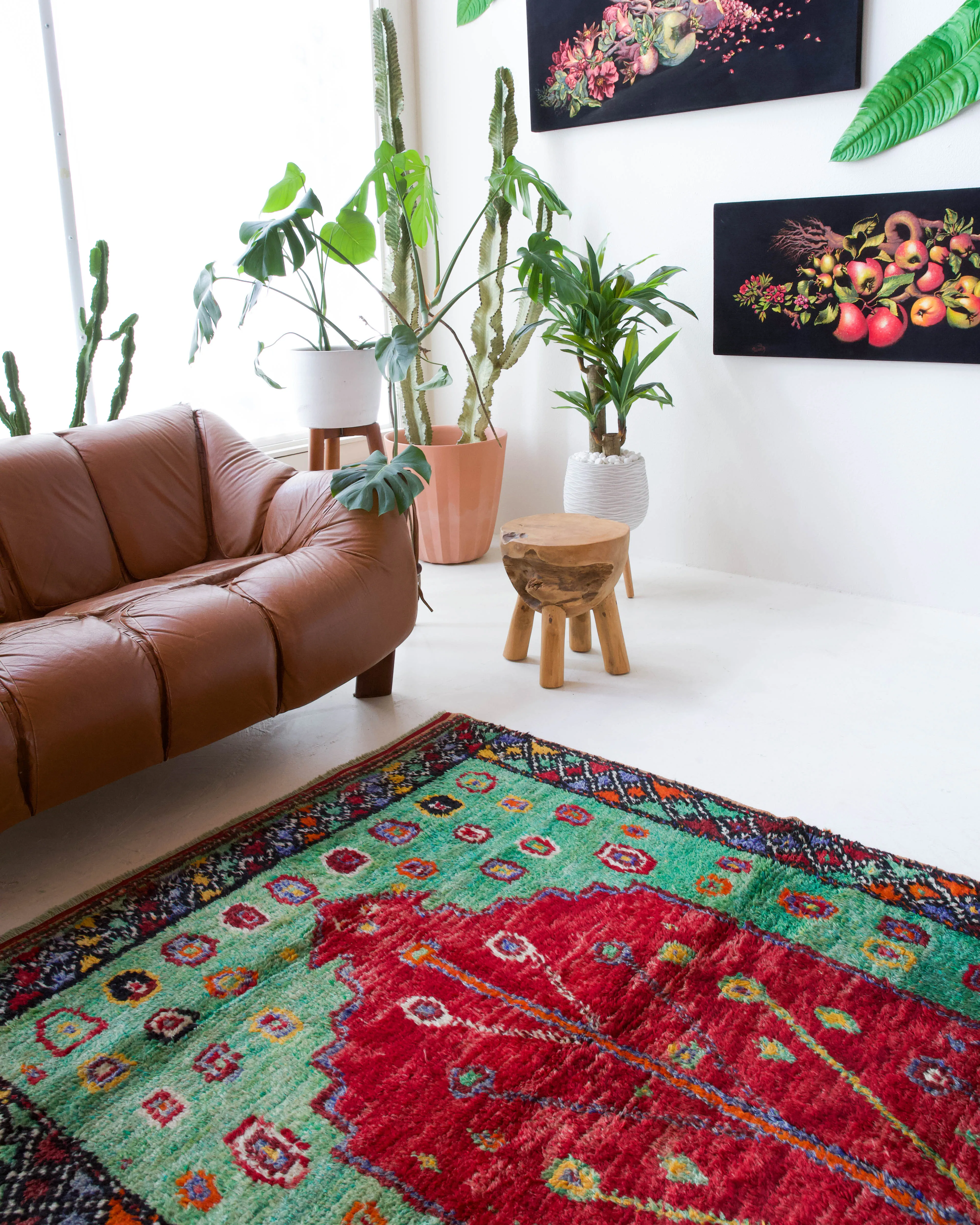 Vintage Oushak Rug 4'10"x6'8""