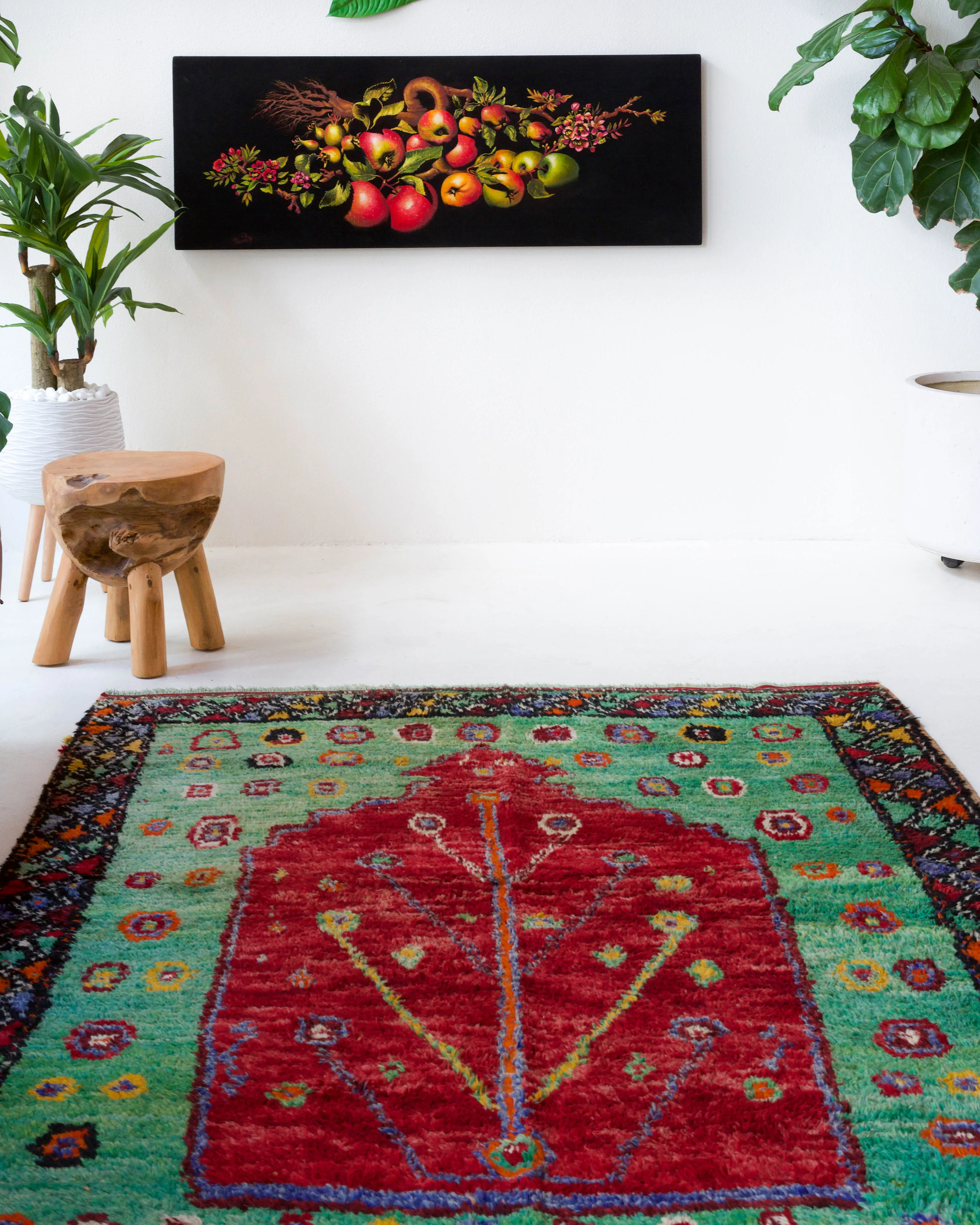 Vintage Oushak Rug 4'10"x6'8""