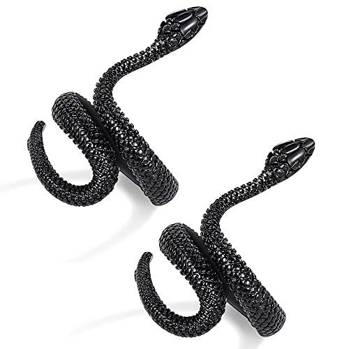 Vintage Snake Ring -2PCS Black