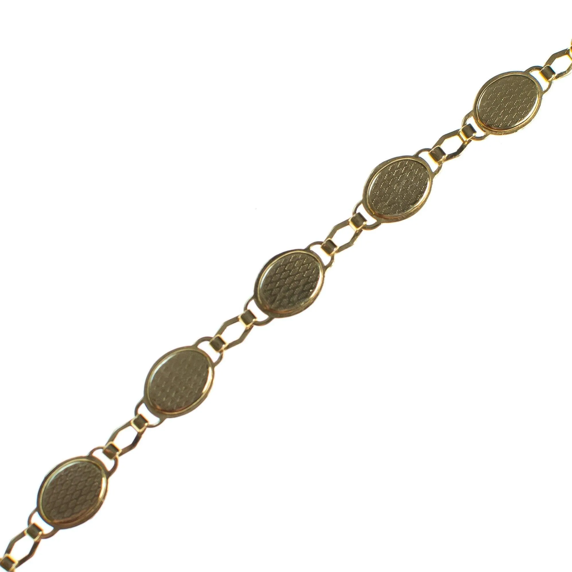 Vintage Spanish Damascene Bracelet Black with Gold Bird Design