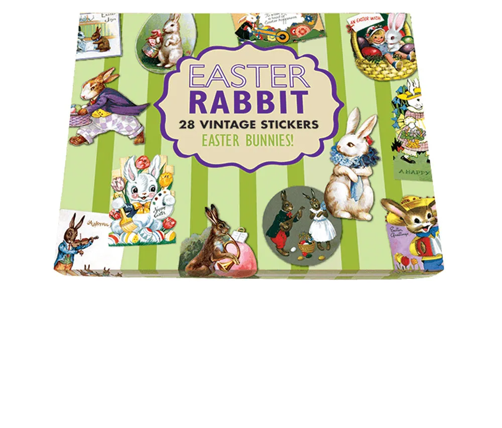 Vintage Stickers : Easter Bunnies!