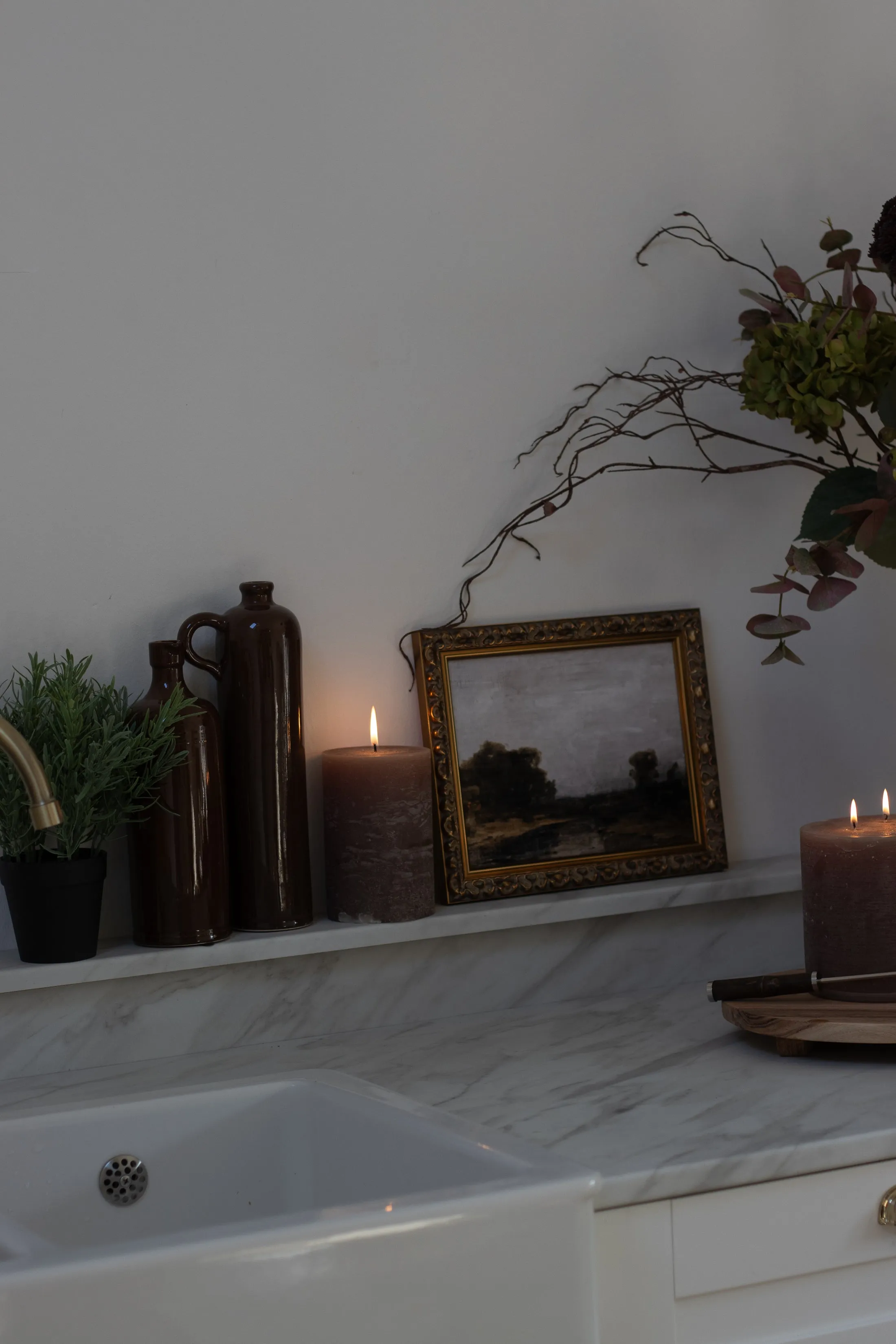 Vintage Style Tall Pots | Mocha | Available in Two Sizes