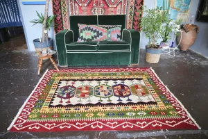 Vintage Sultanhani Kilim 4ftx5.8ft