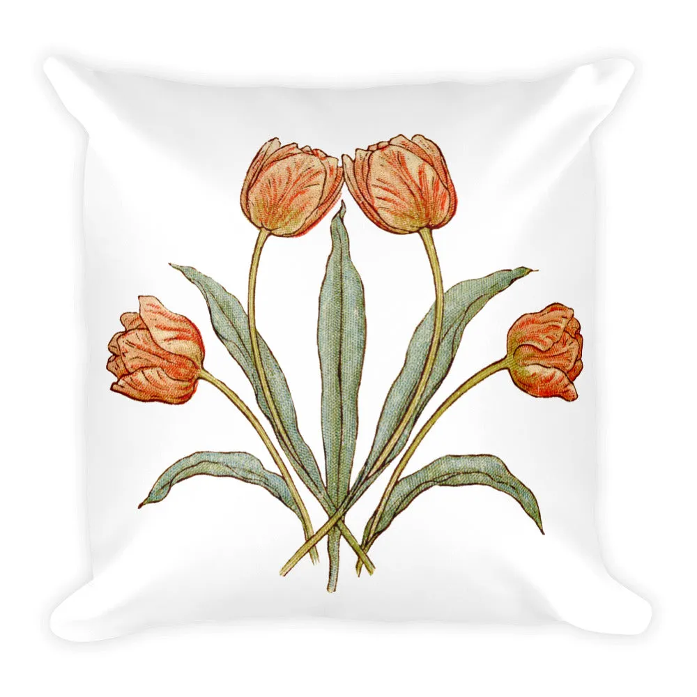 Vintage Tulips Pillow