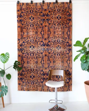Vintage Turkish Art Deco Rug 4'10"x8'