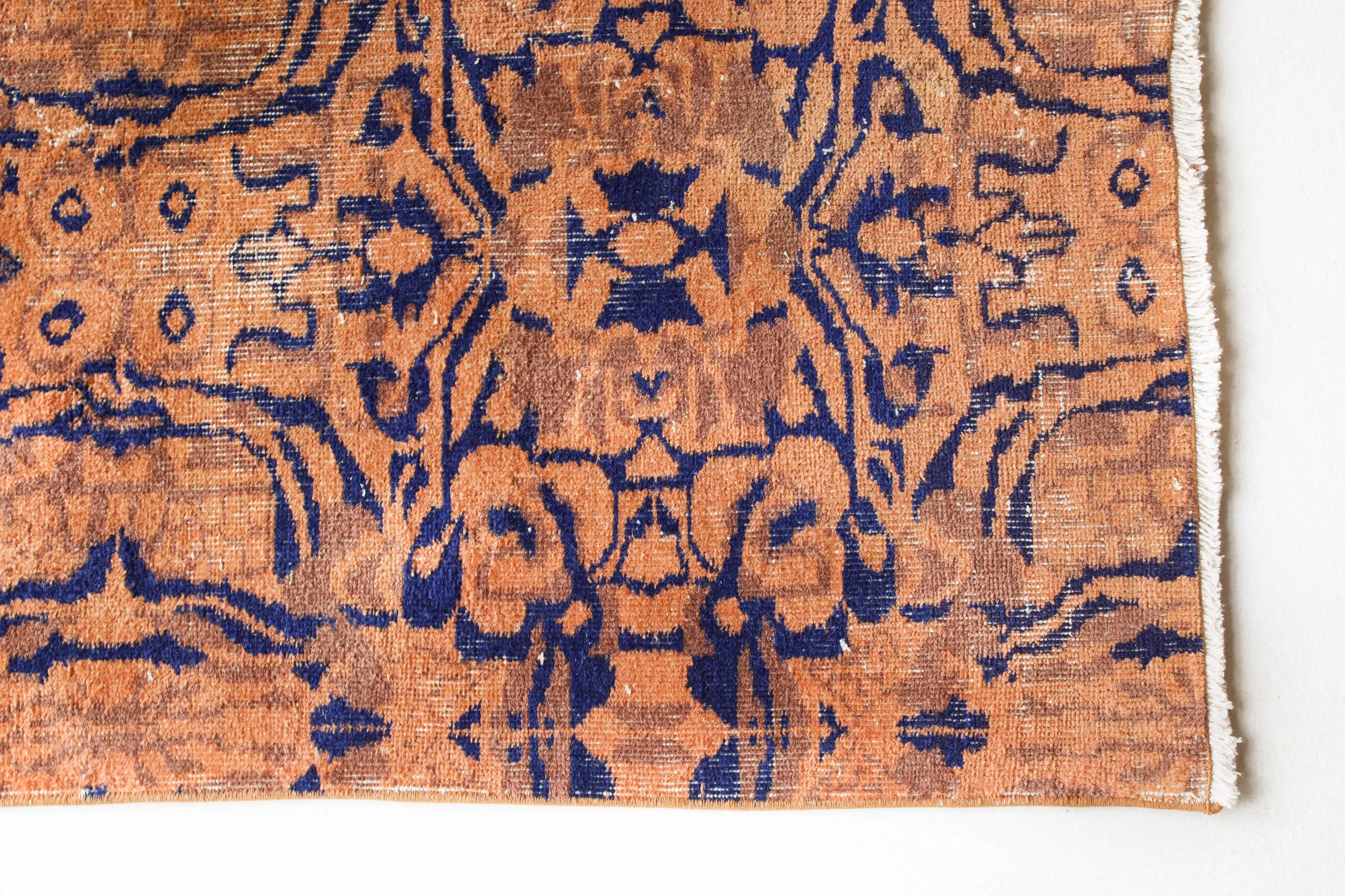 Vintage Turkish Art Deco Rug 4'10"x8'