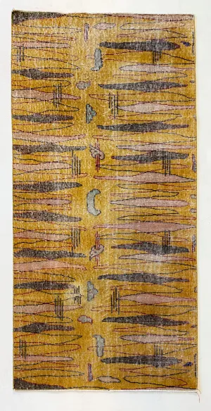 Vintage Turkish Art Deco Runner 3'2"x6'7"