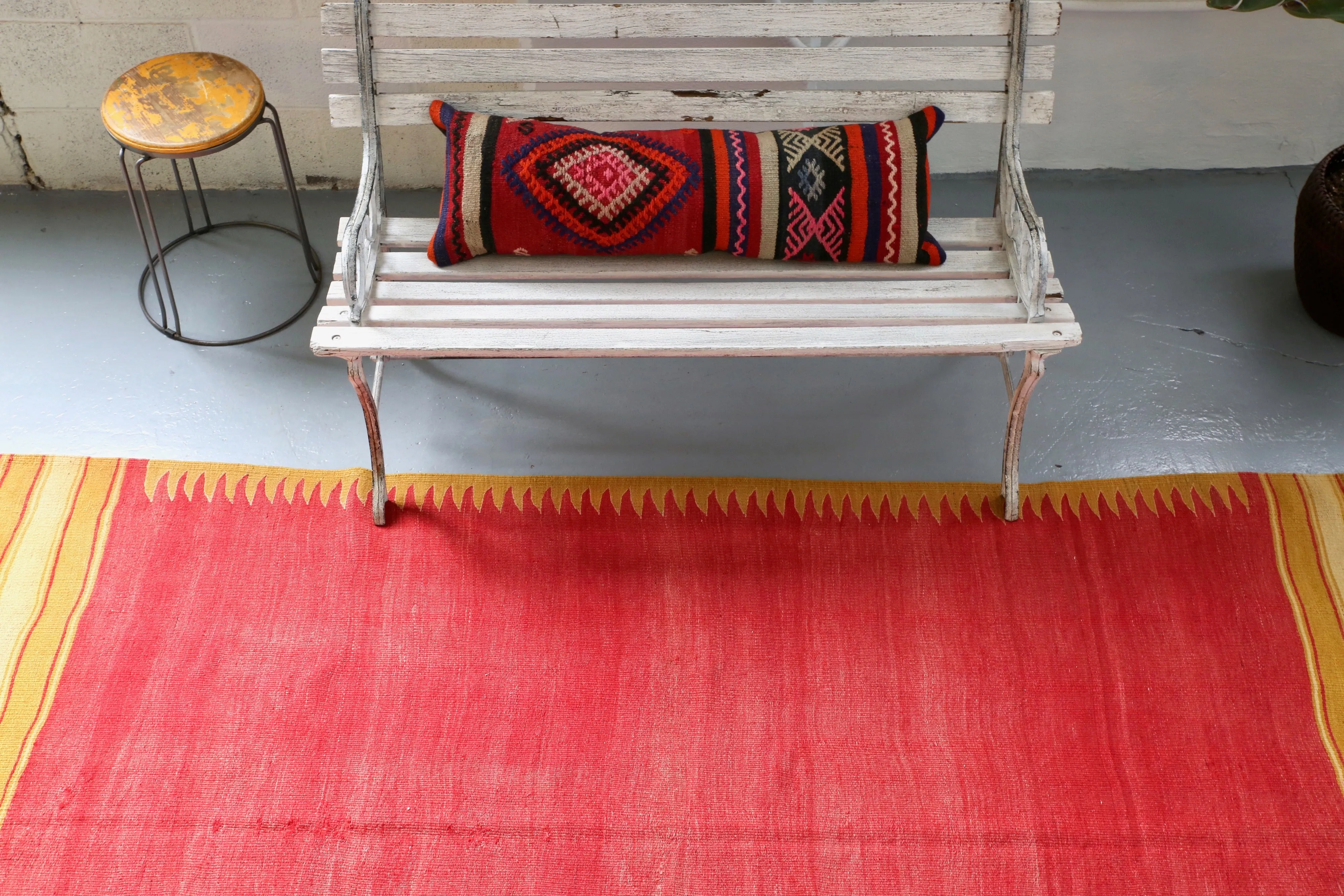 Vintage Turkish Bodrum Kilim Rug 4'6"x8'6"