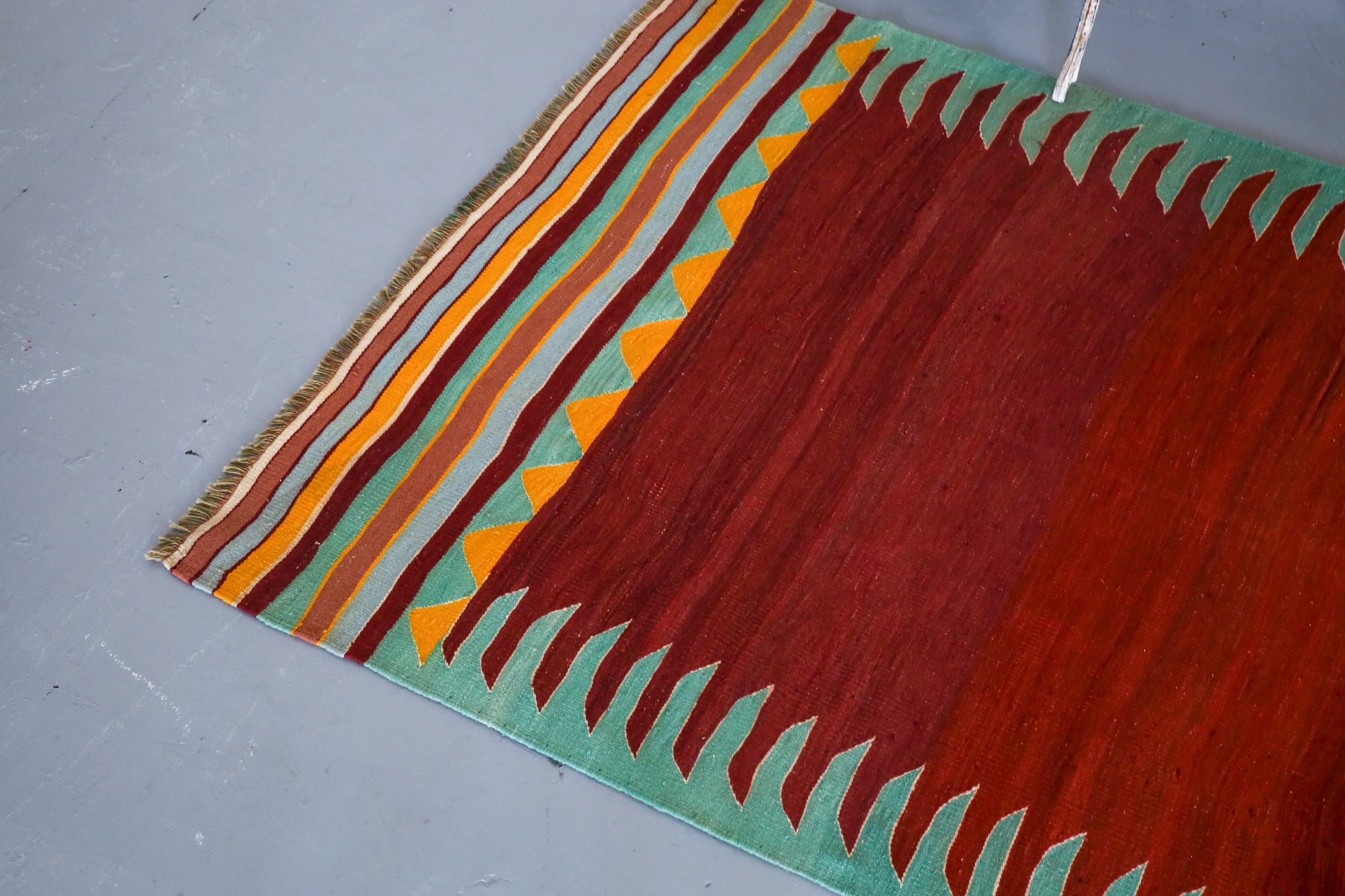 Vintage Turkish Bodrum Kilim Rug 4'7"x8'4"