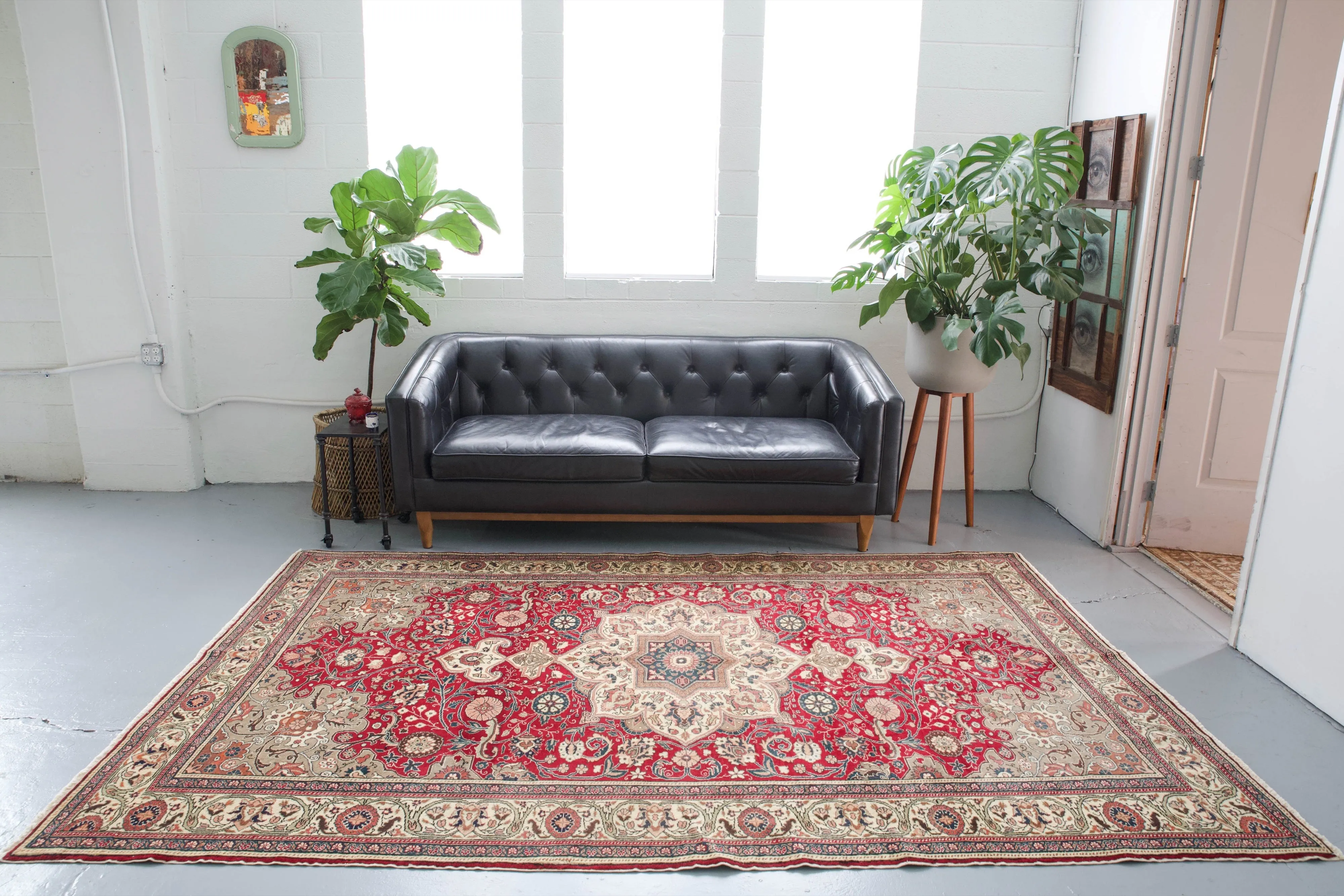 Vintage Turkish Kayseri Rug
