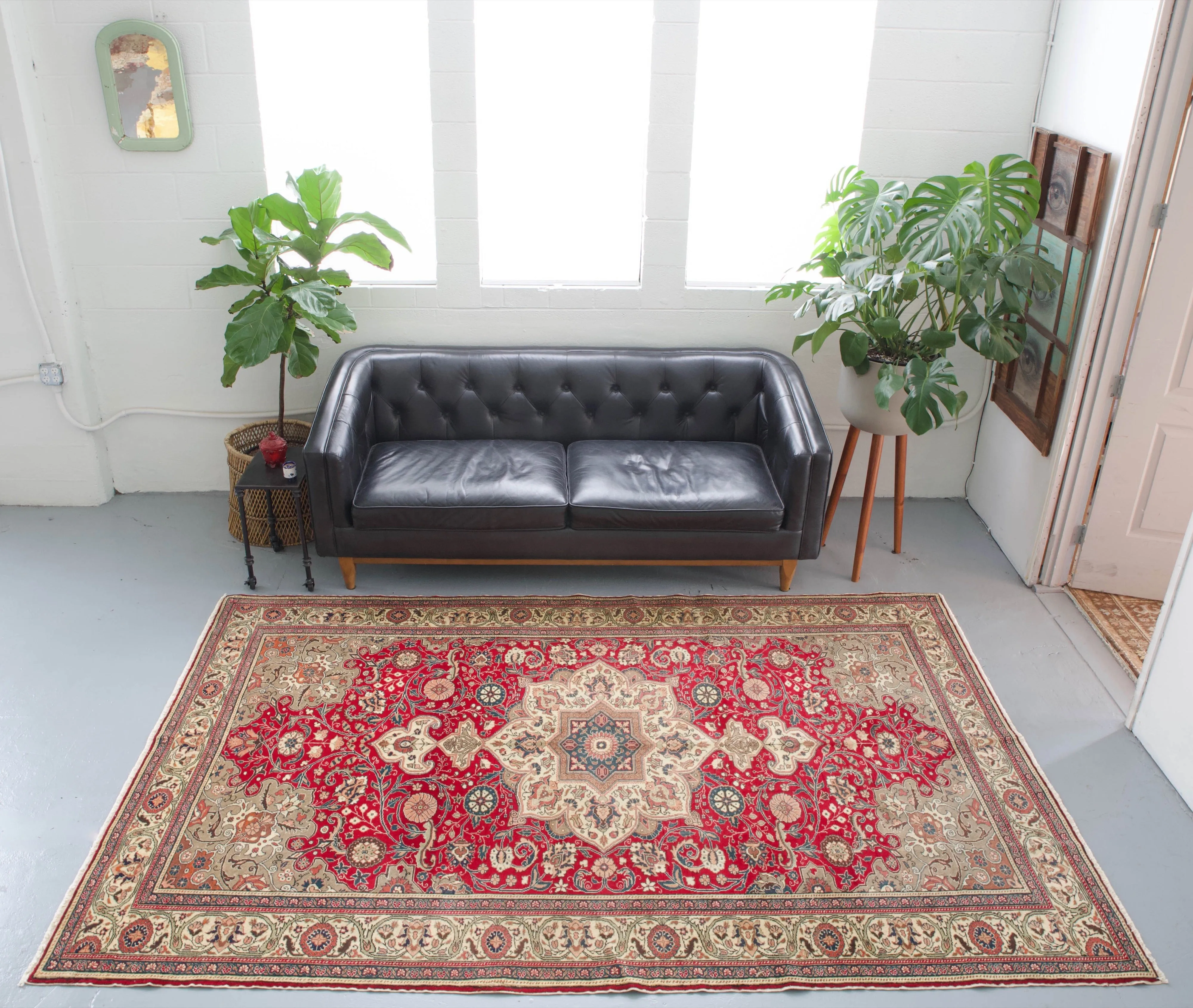 Vintage Turkish Kayseri Rug