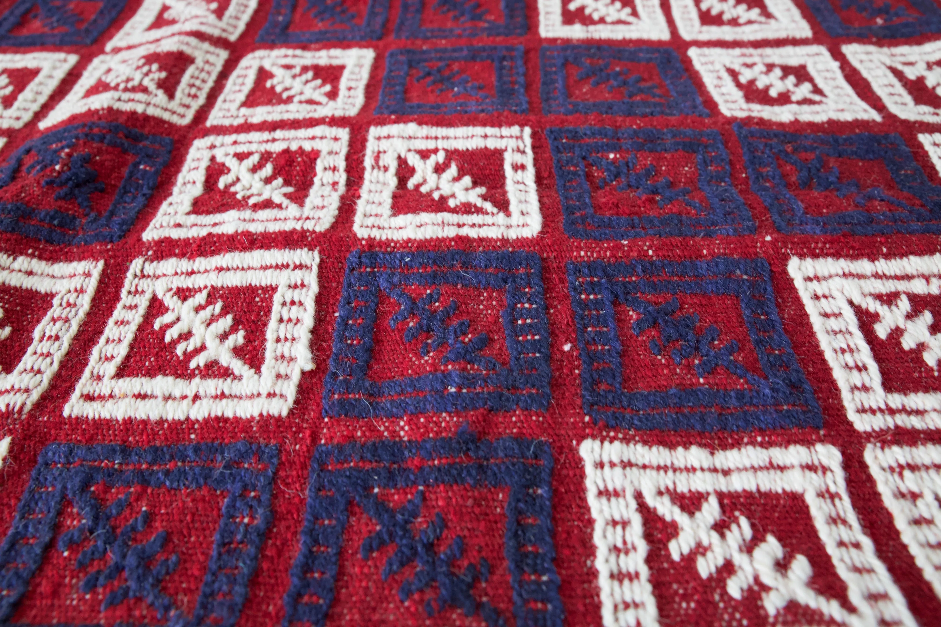Vintage Turkish Kozak Cicim Kilim Rug 4'10"x7'