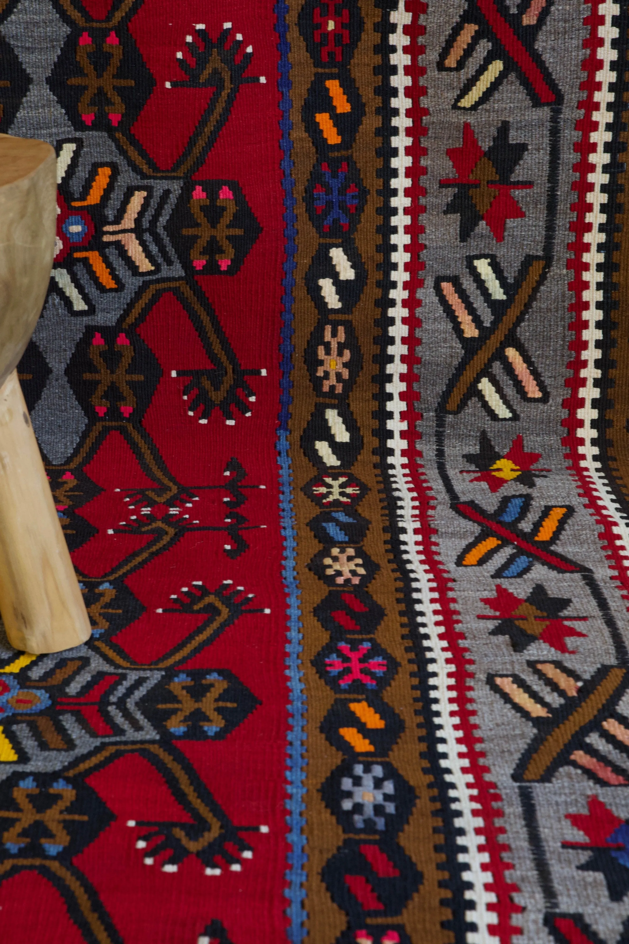 Vintage Turkish Maras Kilim Rug 7'x13'