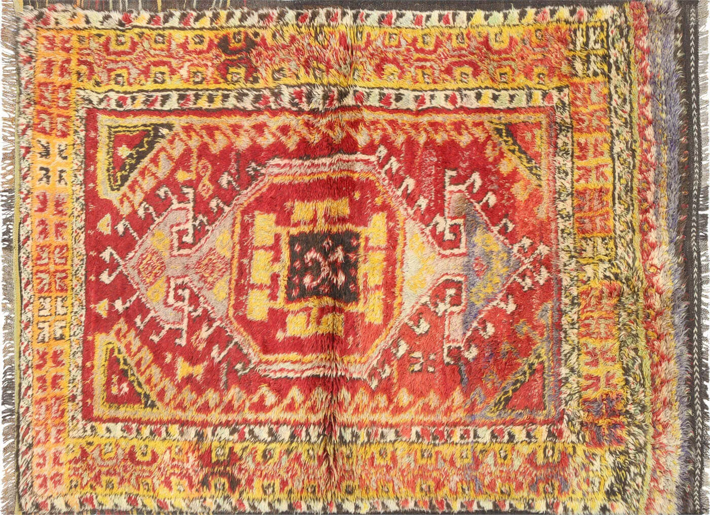 Vintage Turkish Tulu Rug - 4'7" x 5'10"