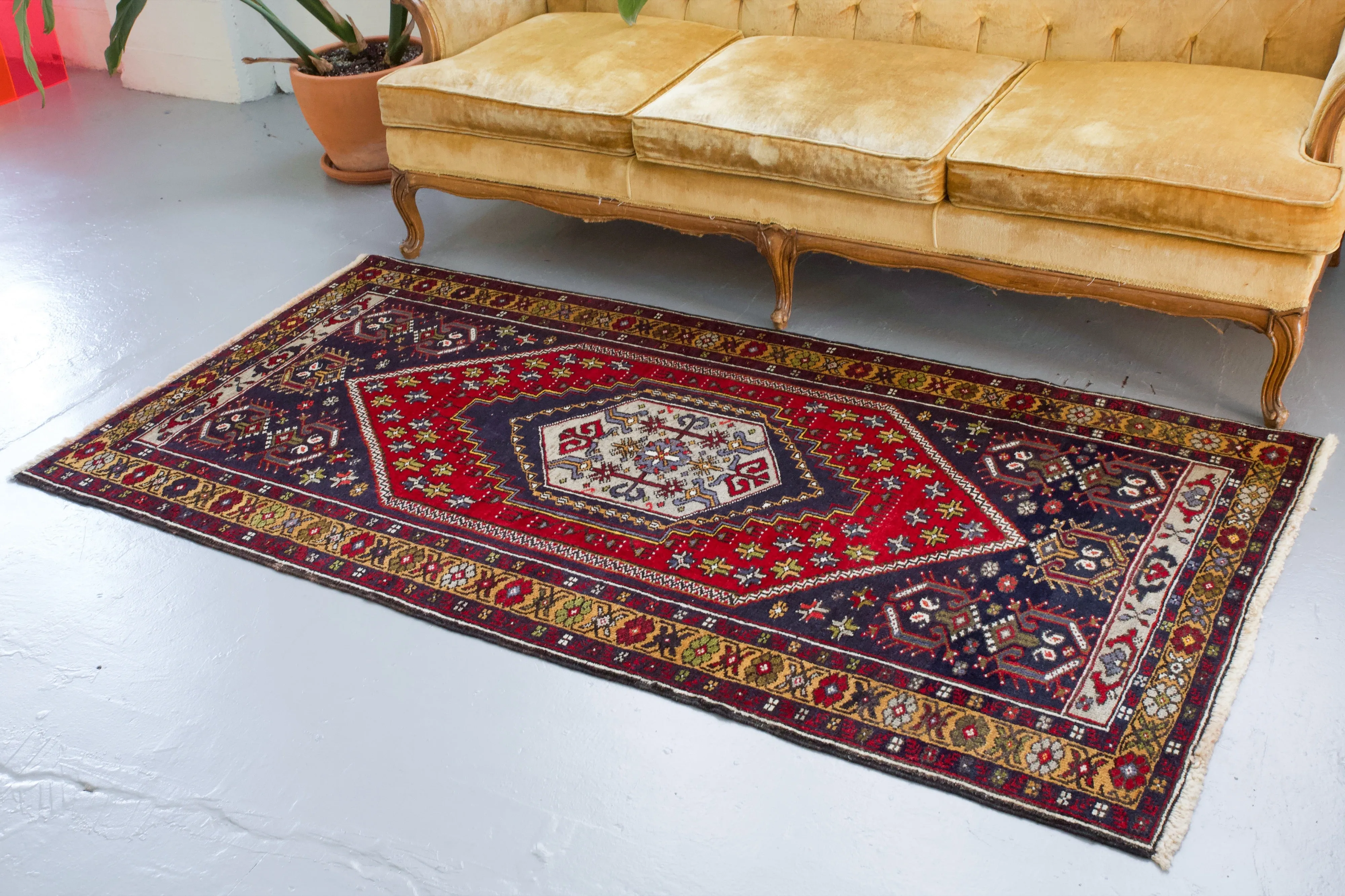 Vintage Turkish Yahyali Rug