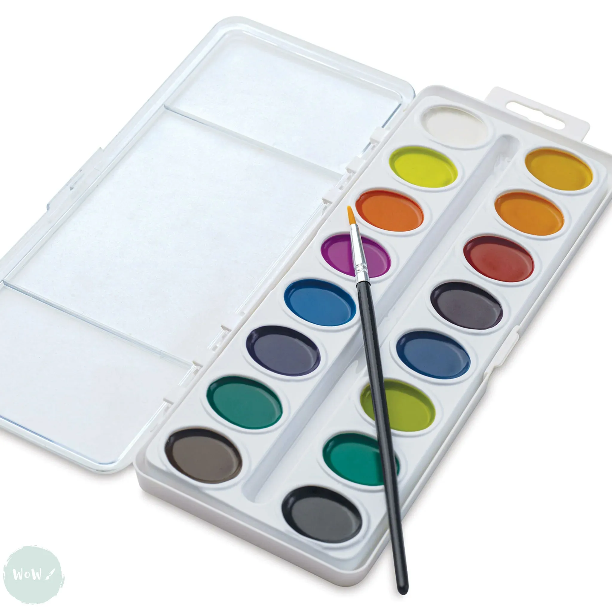 Watercolour Paint Sets - artPOP! - Oval Pan Set - 16 colours & Paintbrush