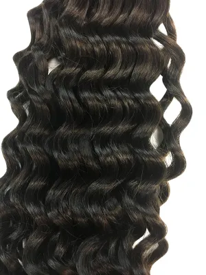 Wefted Remy Deep Wave Human Hair 14"