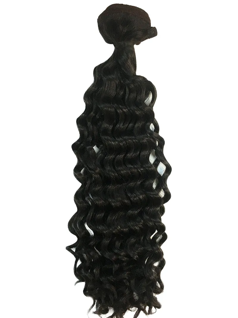 Wefted Remy Deep Wave Human Hair 14"