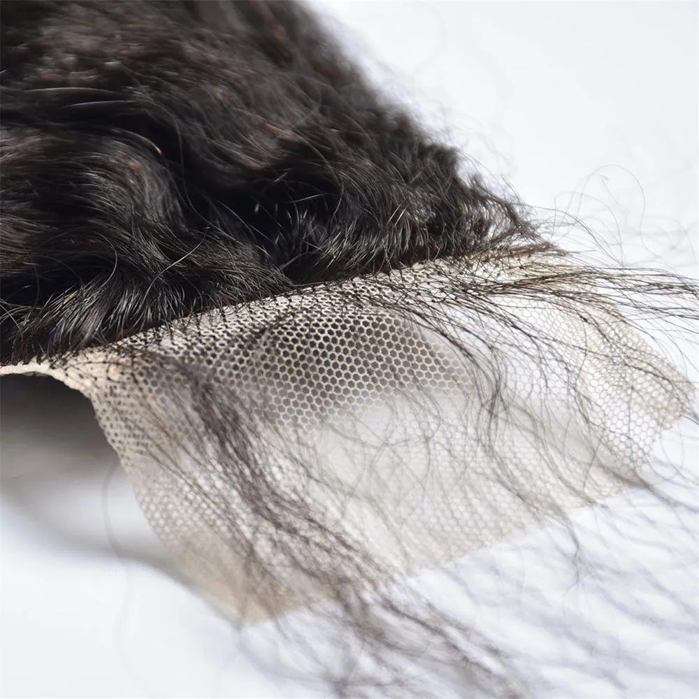Wet& Wavy 4 Bundles With 2x6 Lace Closure 100% Unprocessed Virgin Human Hair