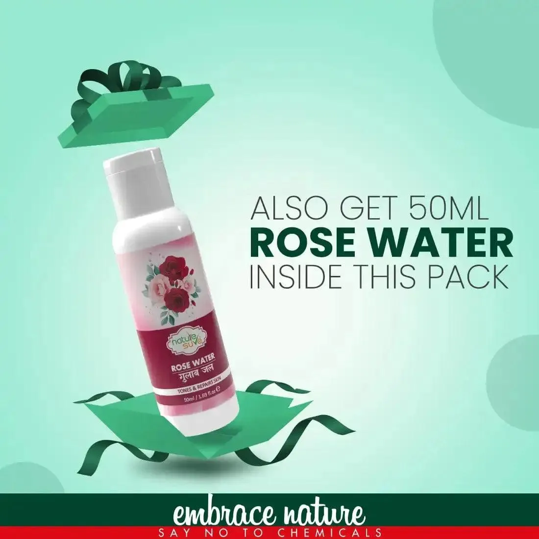 Wholesale | B2B | Bulk Order - Nature Sure Bhringraj Powder 60 Units (200g with Rose Water 50ml Each)