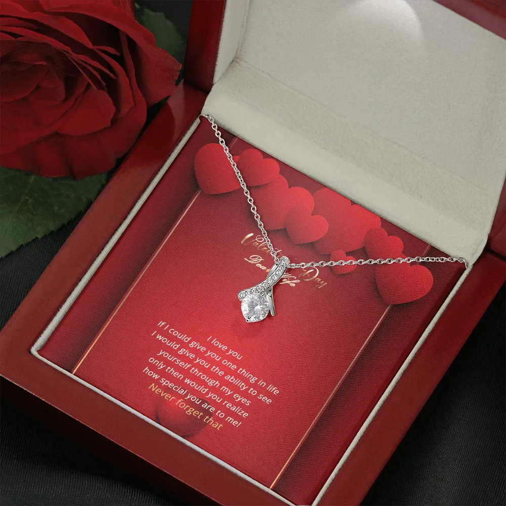 Wife - Valentine's Day I Love You - Alluring Beauty Infinity Necklace Message Card