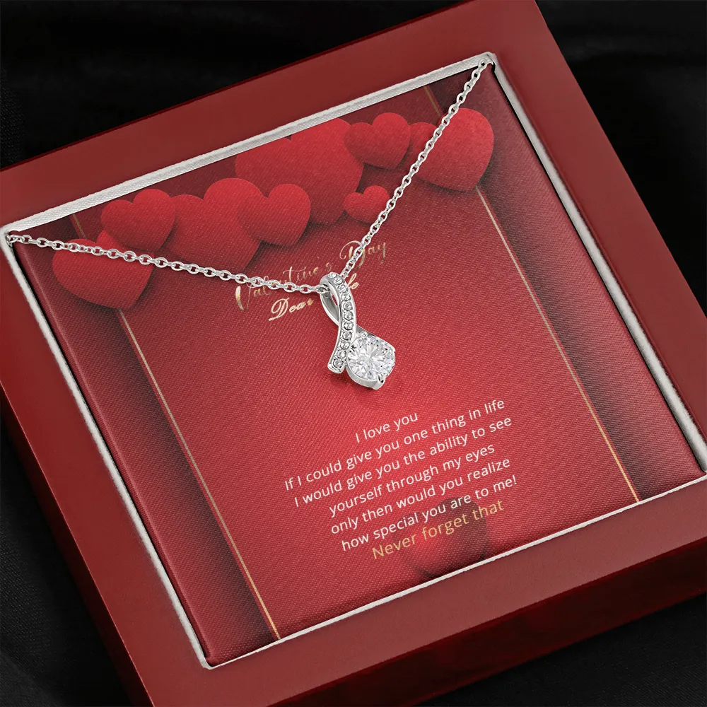 Wife - Valentine's Day I Love You - Alluring Beauty Infinity Necklace Message Card