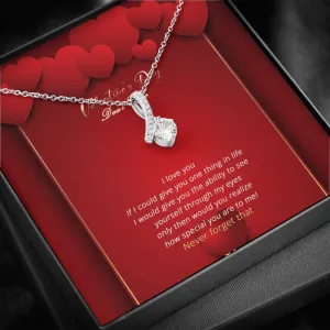 Wife - Valentine's Day I Love You - Alluring Beauty Infinity Necklace Message Card