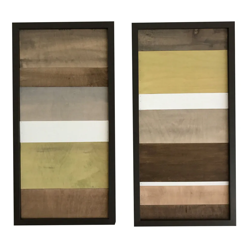 Wood Wall Art - Wood Art - Reclaimed Wood Art - Color Block Collection - 12x24 set