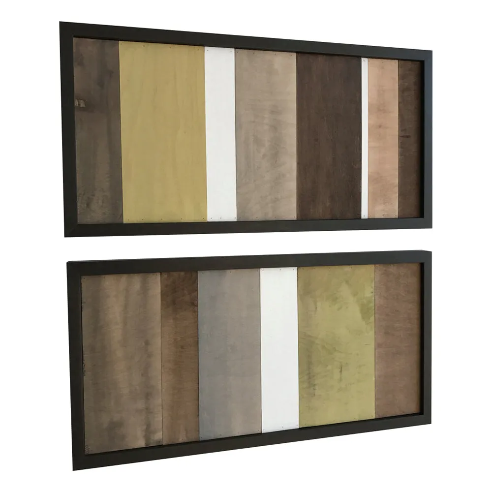 Wood Wall Art - Wood Art - Reclaimed Wood Art - Color Block Collection - 12x24 set