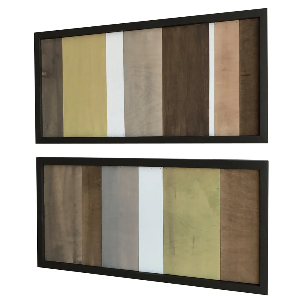 Wood Wall Art - Wood Art - Reclaimed Wood Art - Color Block Collection - 12x24 set