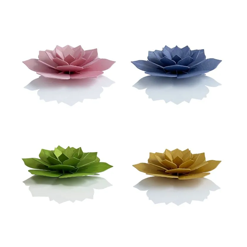 Wooden Decoration Flower, Forest Green
