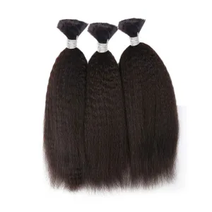 Yaki Straight Human Hair No Weft For Braiding 100% Raw Unprocessed Hair