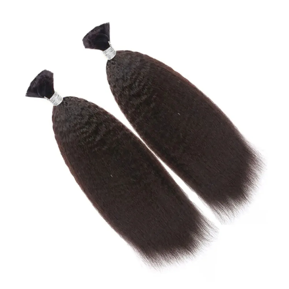 Yaki Straight Human Hair No Weft For Braiding 100% Raw Unprocessed Hair