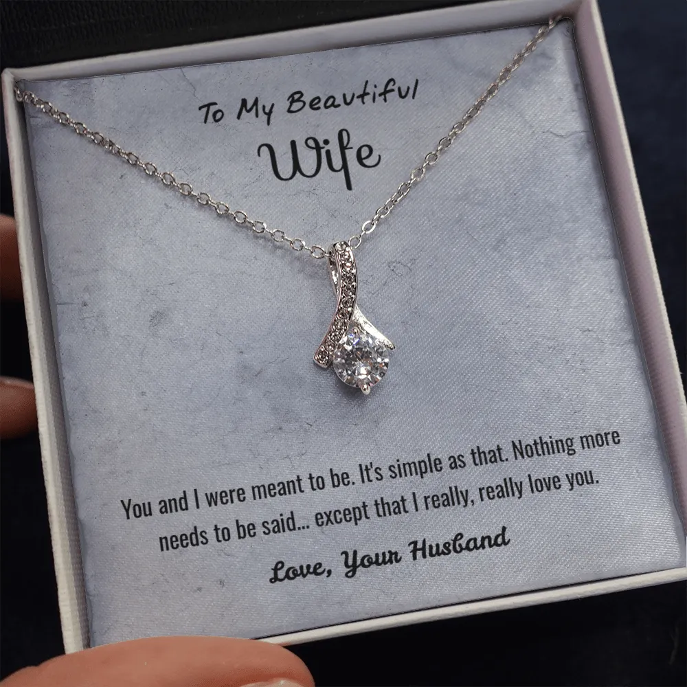 You and I Were Meant to Be - Alluring Beauty Infinity Necklace Message Card
