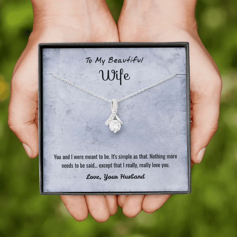 You and I Were Meant to Be - Alluring Beauty Infinity Necklace Message Card