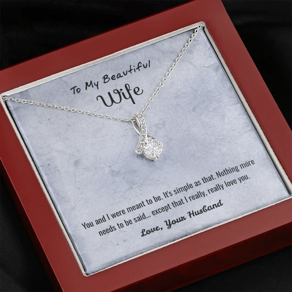 You and I Were Meant to Be - Alluring Beauty Infinity Necklace Message Card