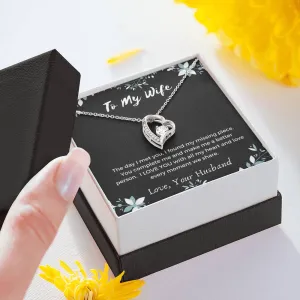 You complete me- Heart Necklace for Wife