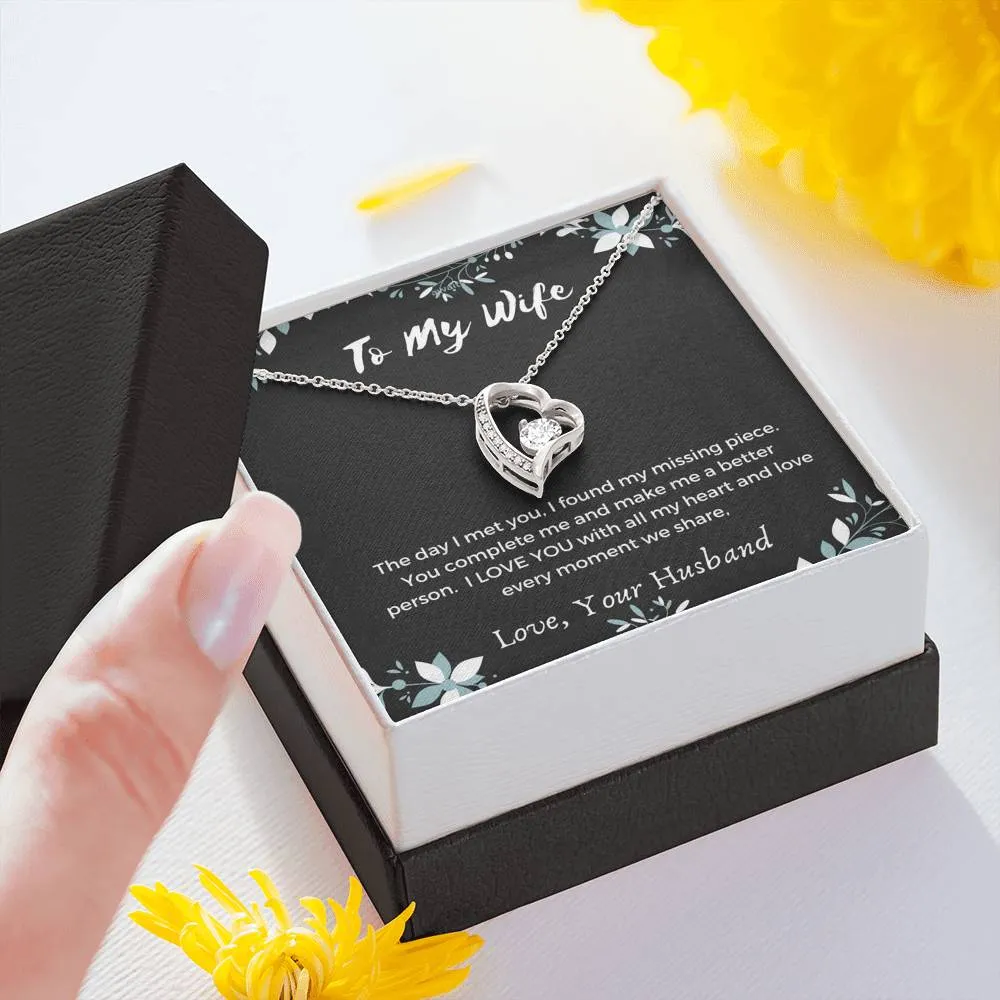 You complete me- Heart Necklace for Wife