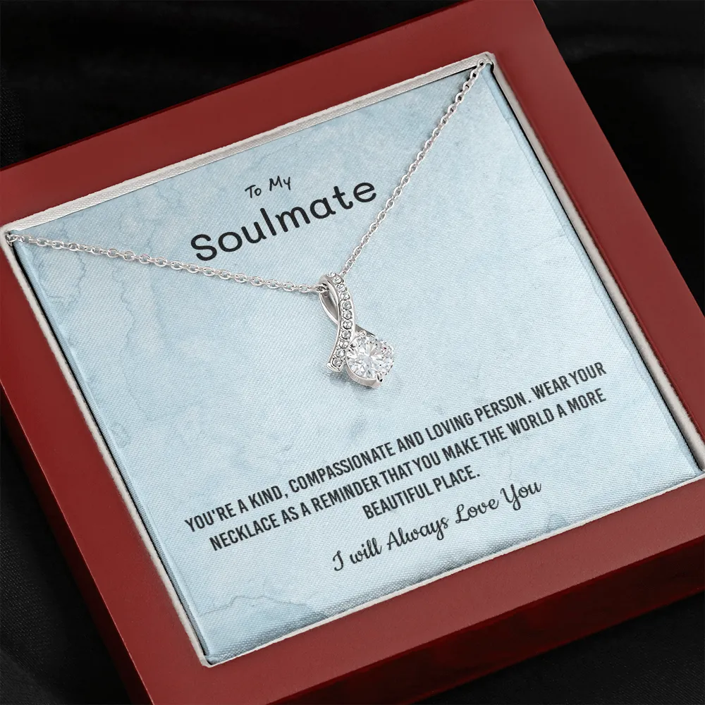 You're a kind, compassionate and loving person - Alluring Beauty Infinity Necklace Message Card