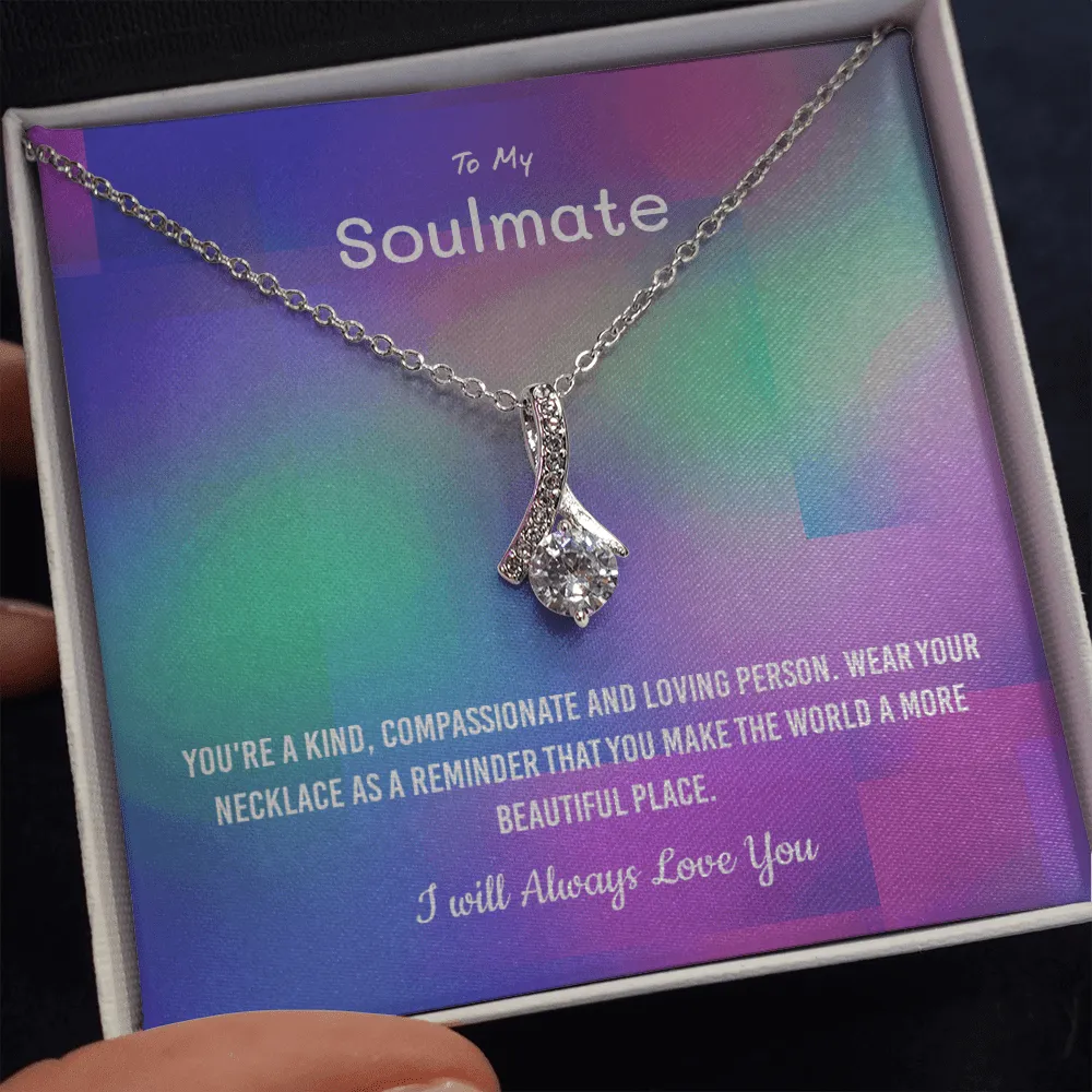 You're a kind, compassionate and loving person - Alluring Beauty Infinity Necklace Message Card