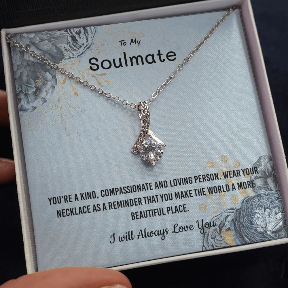 You're a kind, compassionate and loving person - Alluring Beauty Infinity Necklace Message Card