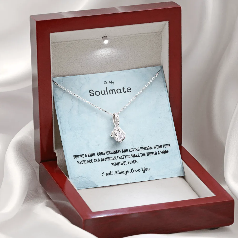 You're a kind, compassionate and loving person - Alluring Beauty Infinity Necklace Message Card
