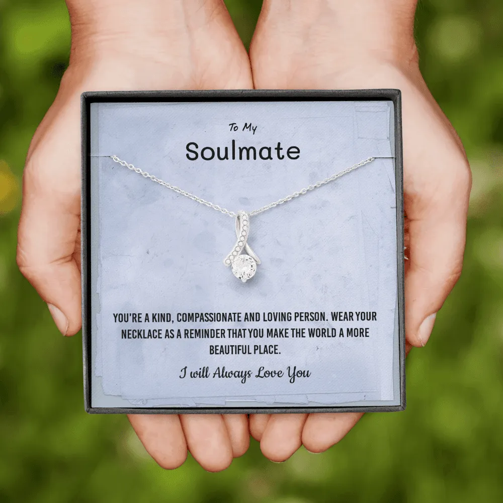 You're a kind, compassionate and loving person - Alluring Beauty Infinity Necklace Message Card