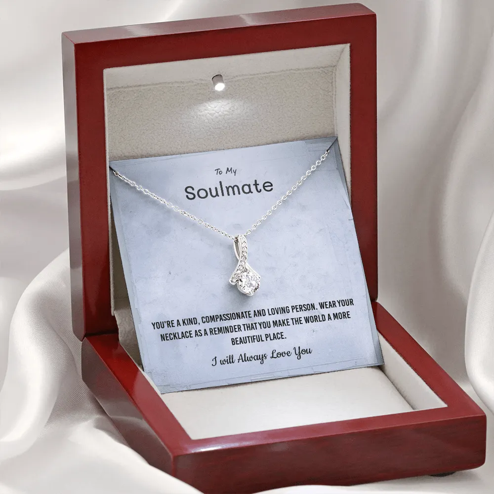 You're a kind, compassionate and loving person - Alluring Beauty Infinity Necklace Message Card