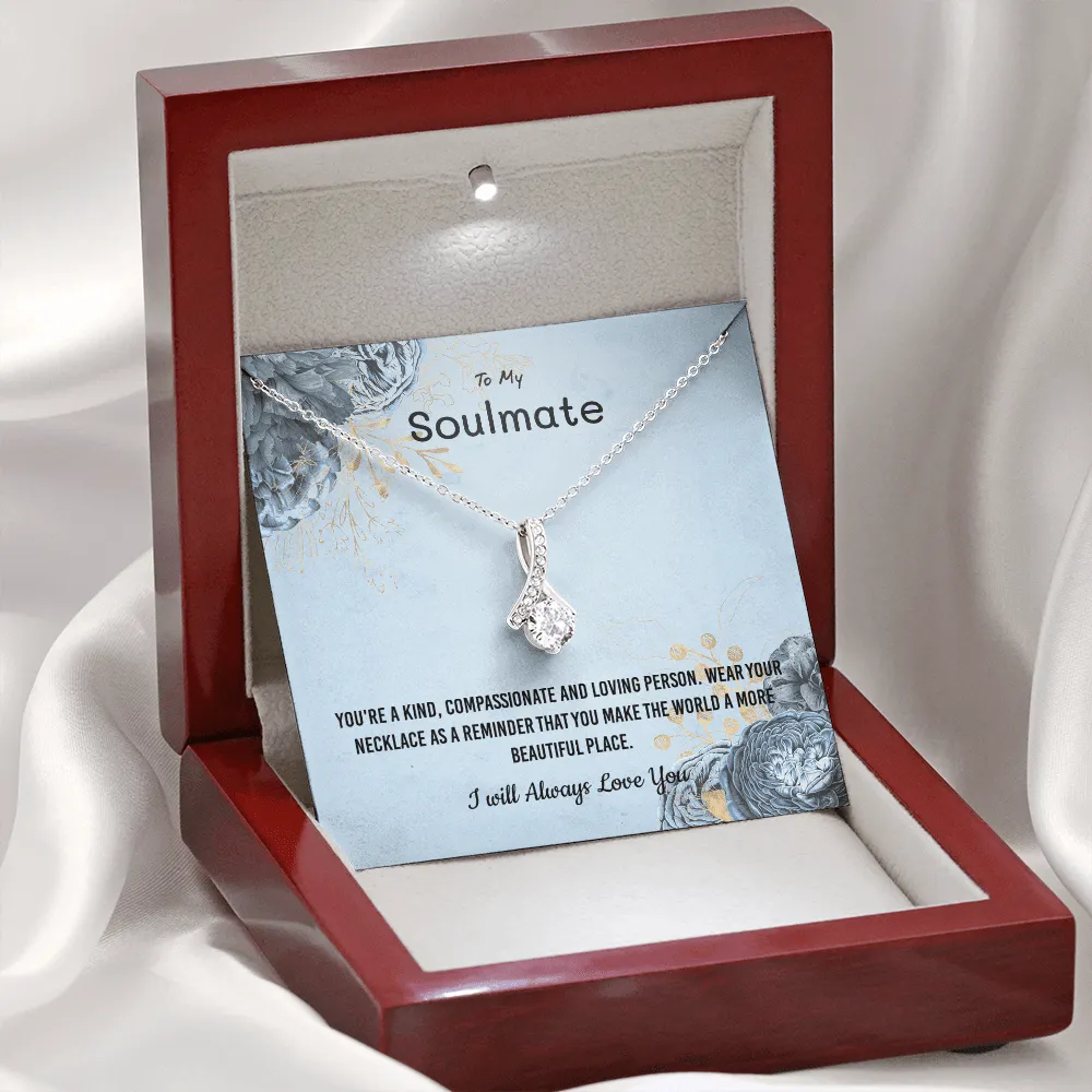 You're a kind, compassionate and loving person - Alluring Beauty Infinity Necklace Message Card