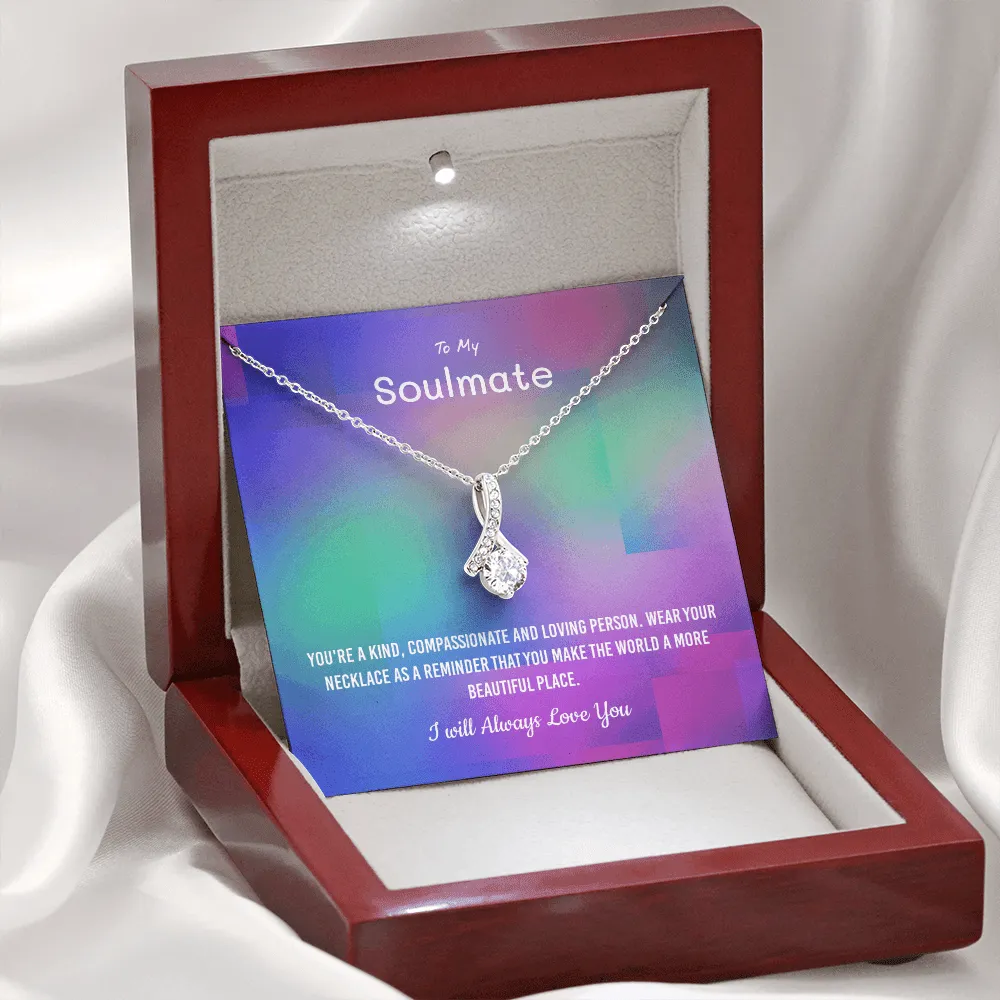 You're a kind, compassionate and loving person - Alluring Beauty Infinity Necklace Message Card